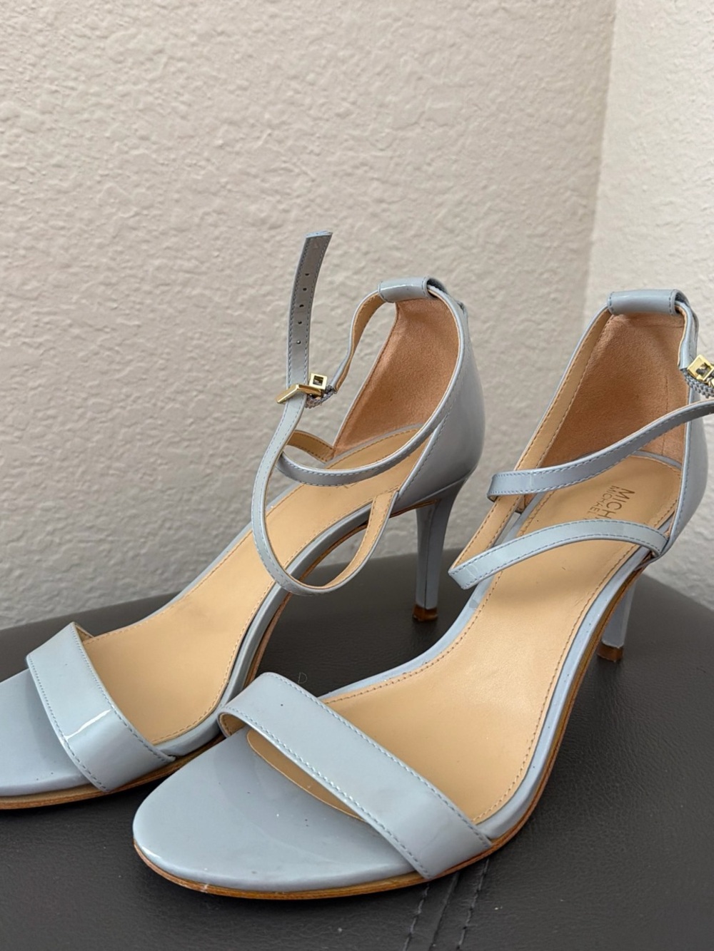 Women’s Light Blue Strappy Mid-Heel Sandals Michael Kors